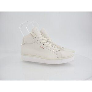 ECCO Soft 60 Premium High-Top Sneakers Womens 40 9/9.5 White Leather Anniversary